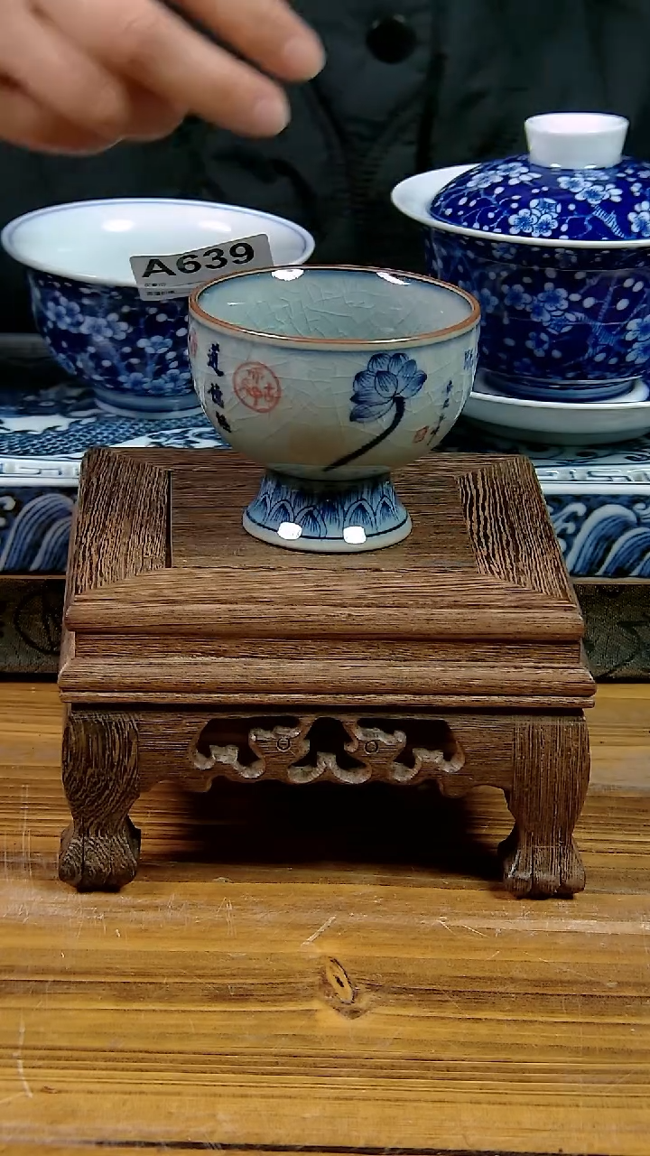 摆件景德镇陶瓷茶具茶杯摆件665