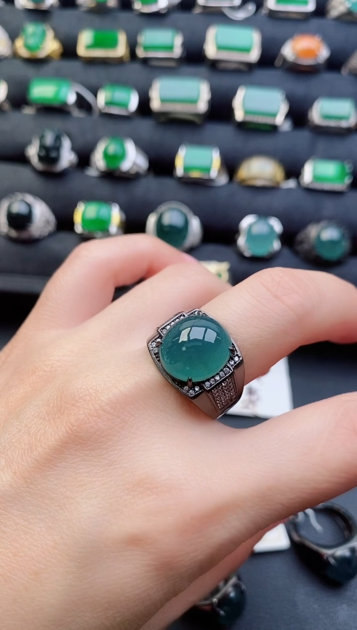 【闪购商品】翡翠戒指银S925镶嵌11111111