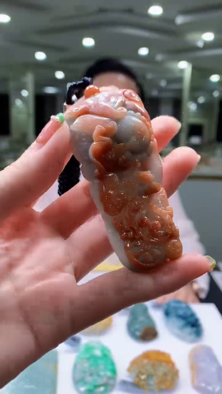 定制翡翠未镶嵌1032ry-毛货挂件赠书法55