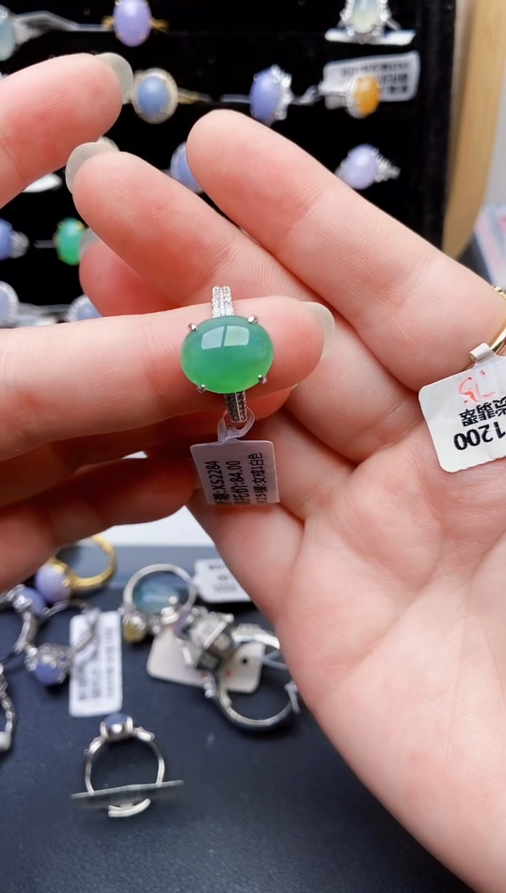 颈饰银S925镶嵌翡翠2303