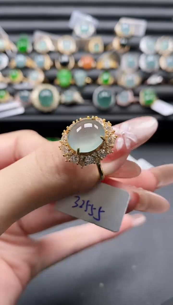 【闪购商品】翡翠戒指银S925镶嵌11111