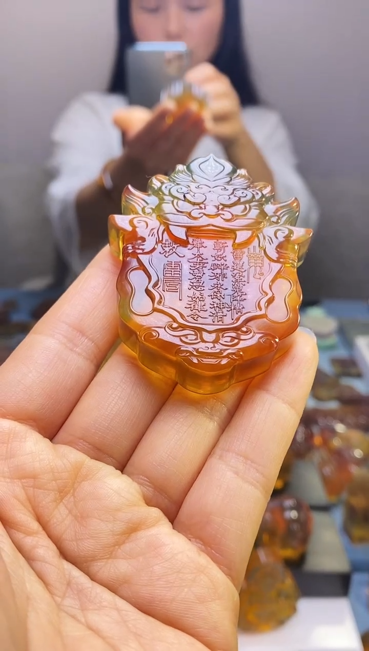 【闪购商品】琥珀颈饰未镶嵌SN6-85（山鬼令牌）