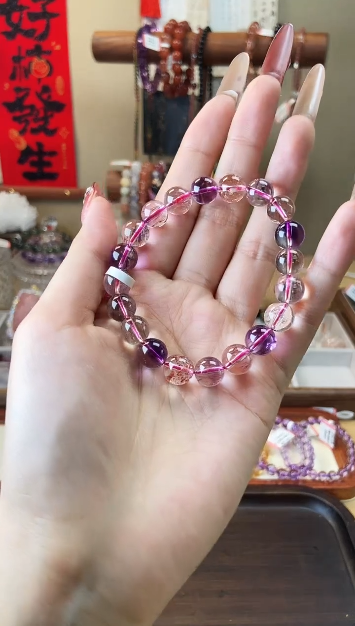 【闪购商品】水晶手串未镶嵌9.5mm超七