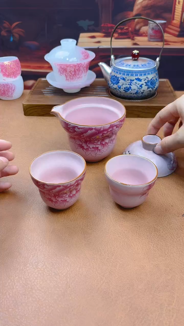 陶瓷茶具摆件旅行套组