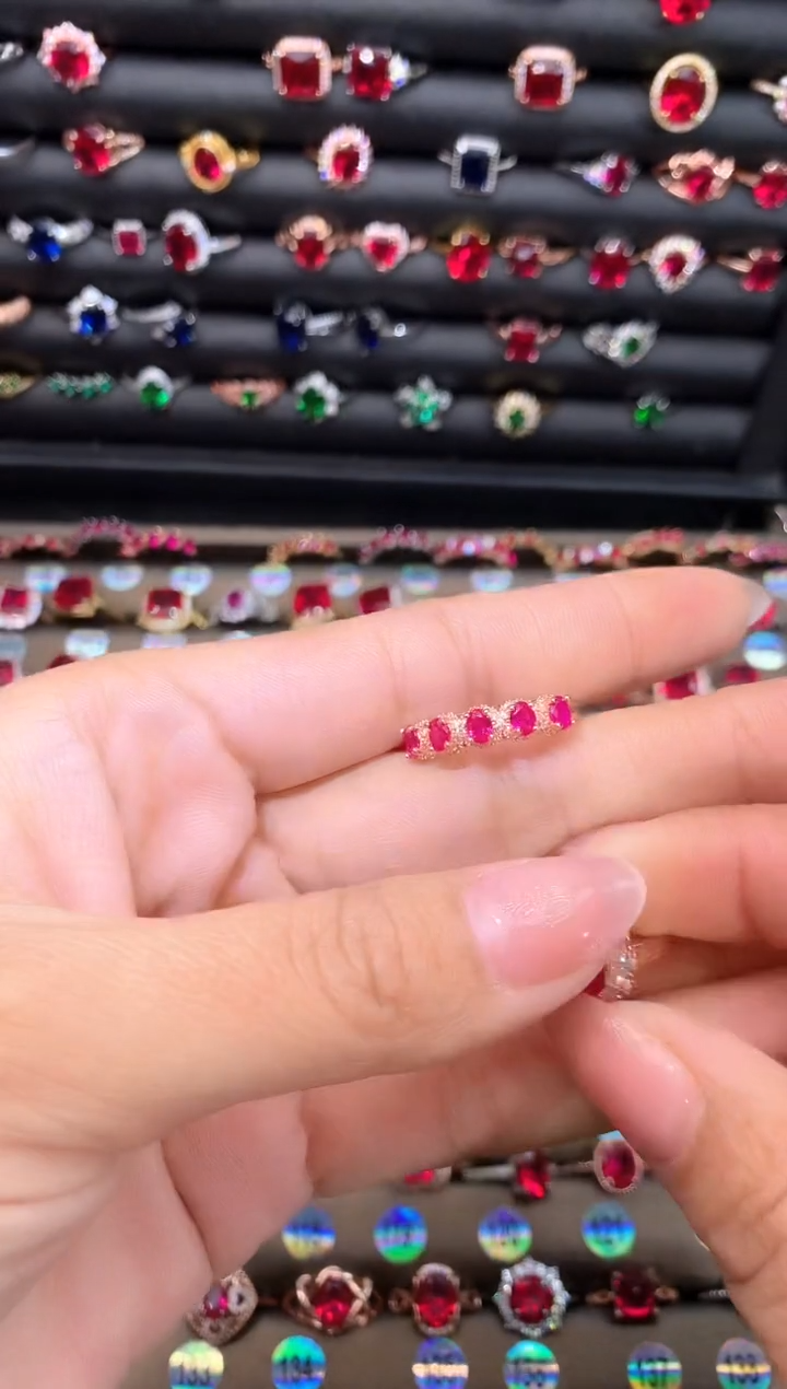 【闪购商品】红宝石戒指银S925镶嵌1