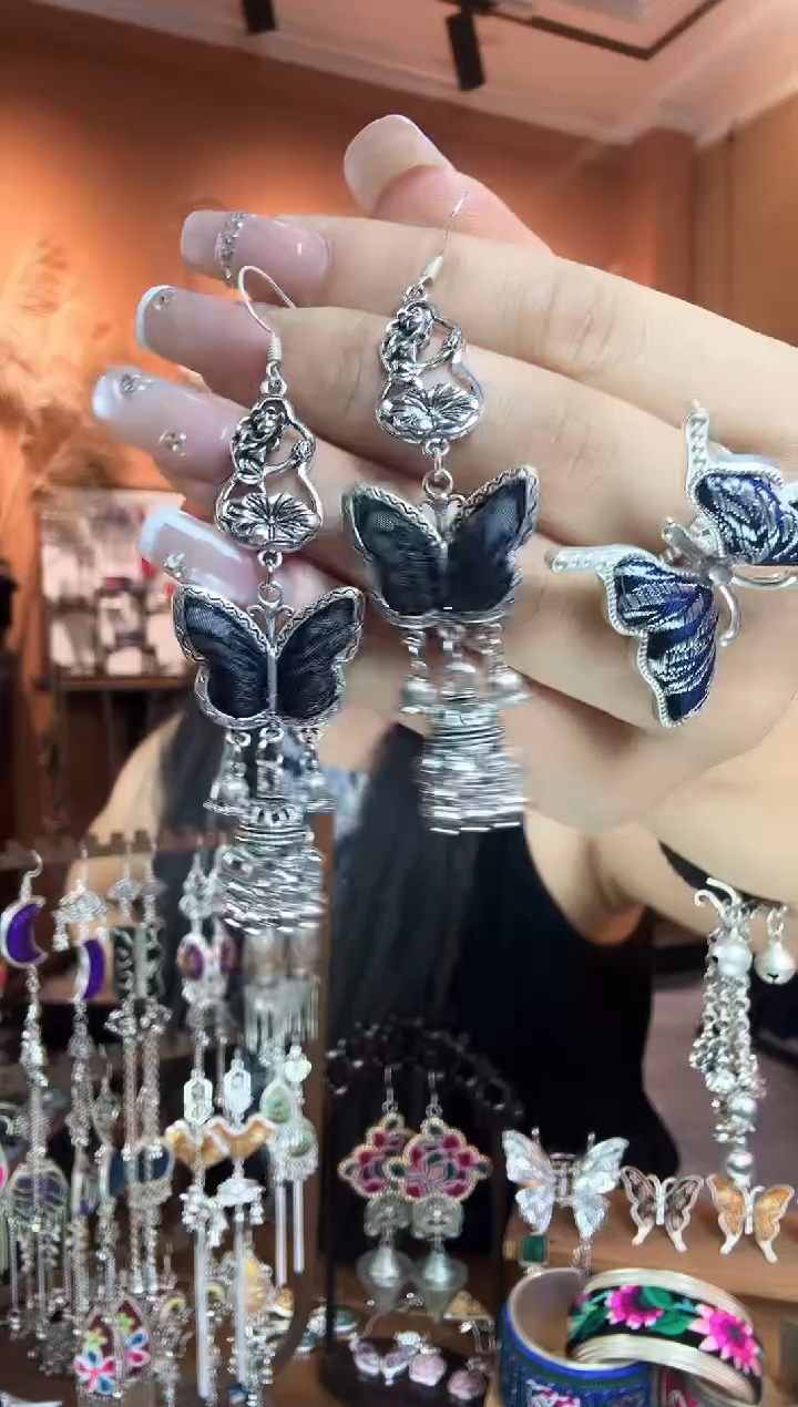 刺绣纯手工民族风耳环