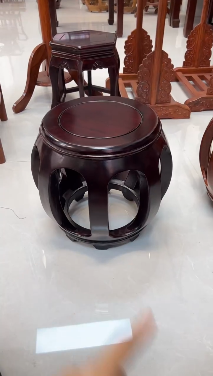 花梨木类家具花梨木小鼓凳酸枝色2张