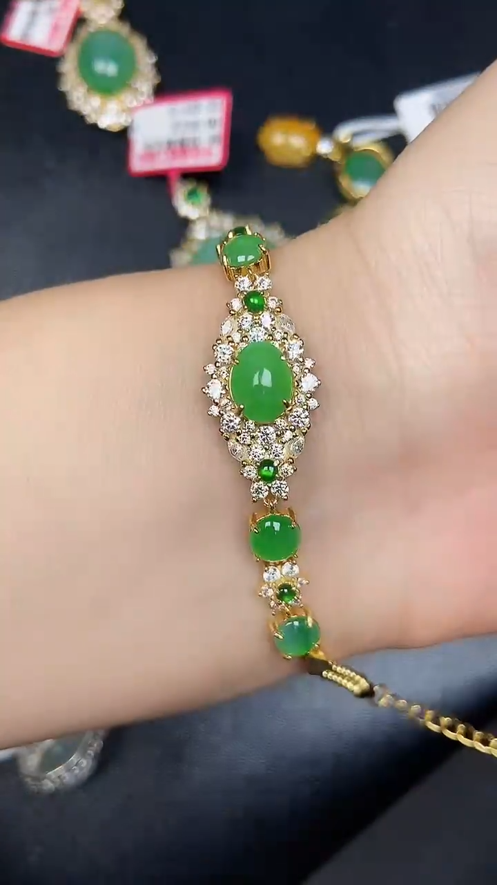 银S925镶嵌戒指翡翠1200