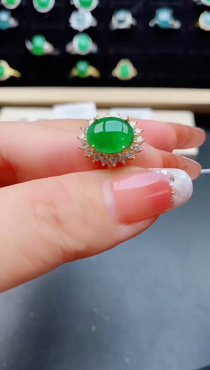 【闪购商品】翡翠戒指银S925镶嵌232131