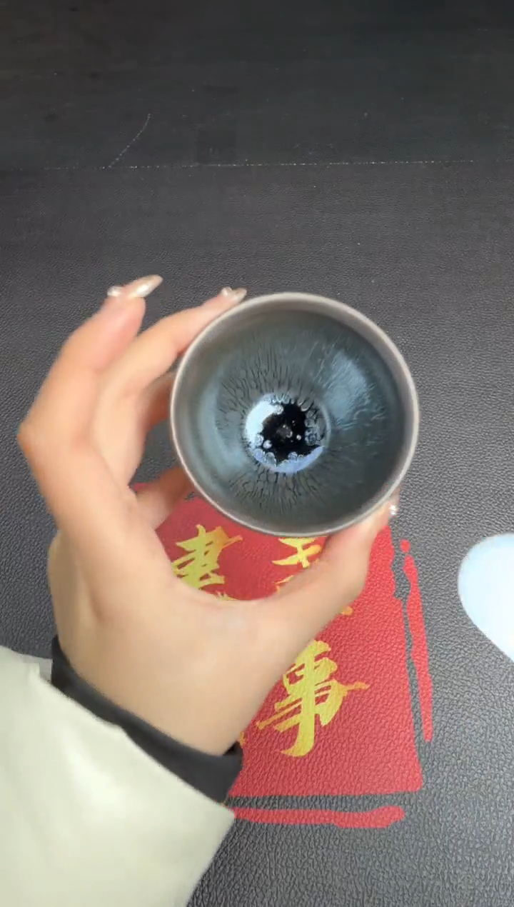 茶盏廖设生柿红祥云82