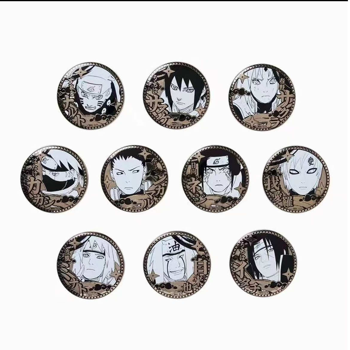 火影忍者 25周年火影雕金浮雕吧唧