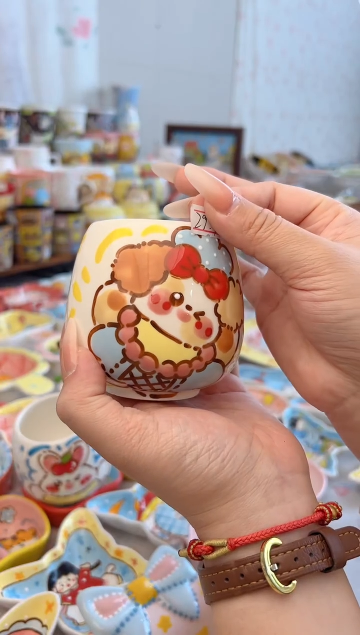 摆件陶景德镇陶瓷手绘微瑕