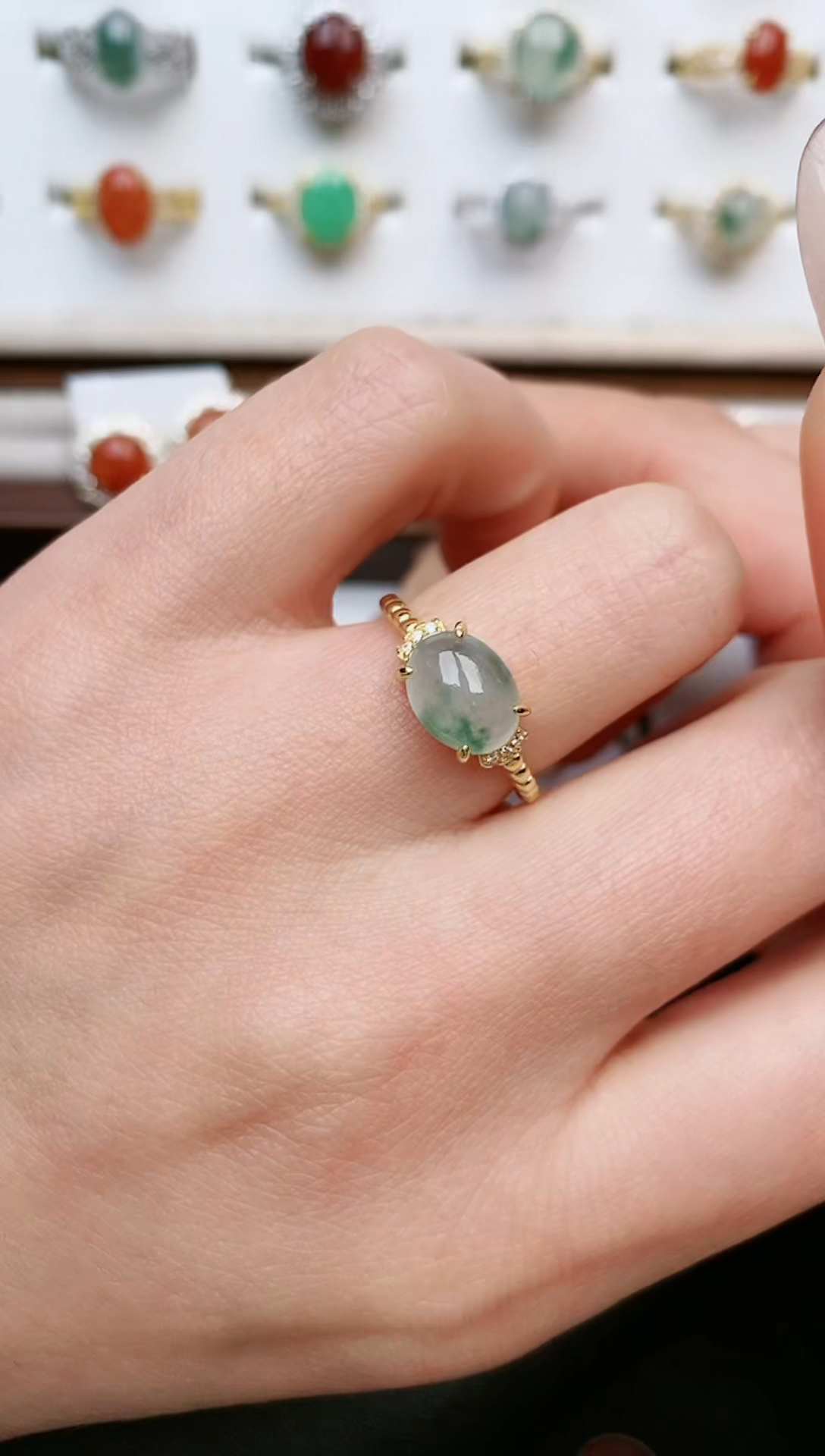 【闪购商品】翡翠戒指银S925镶嵌....