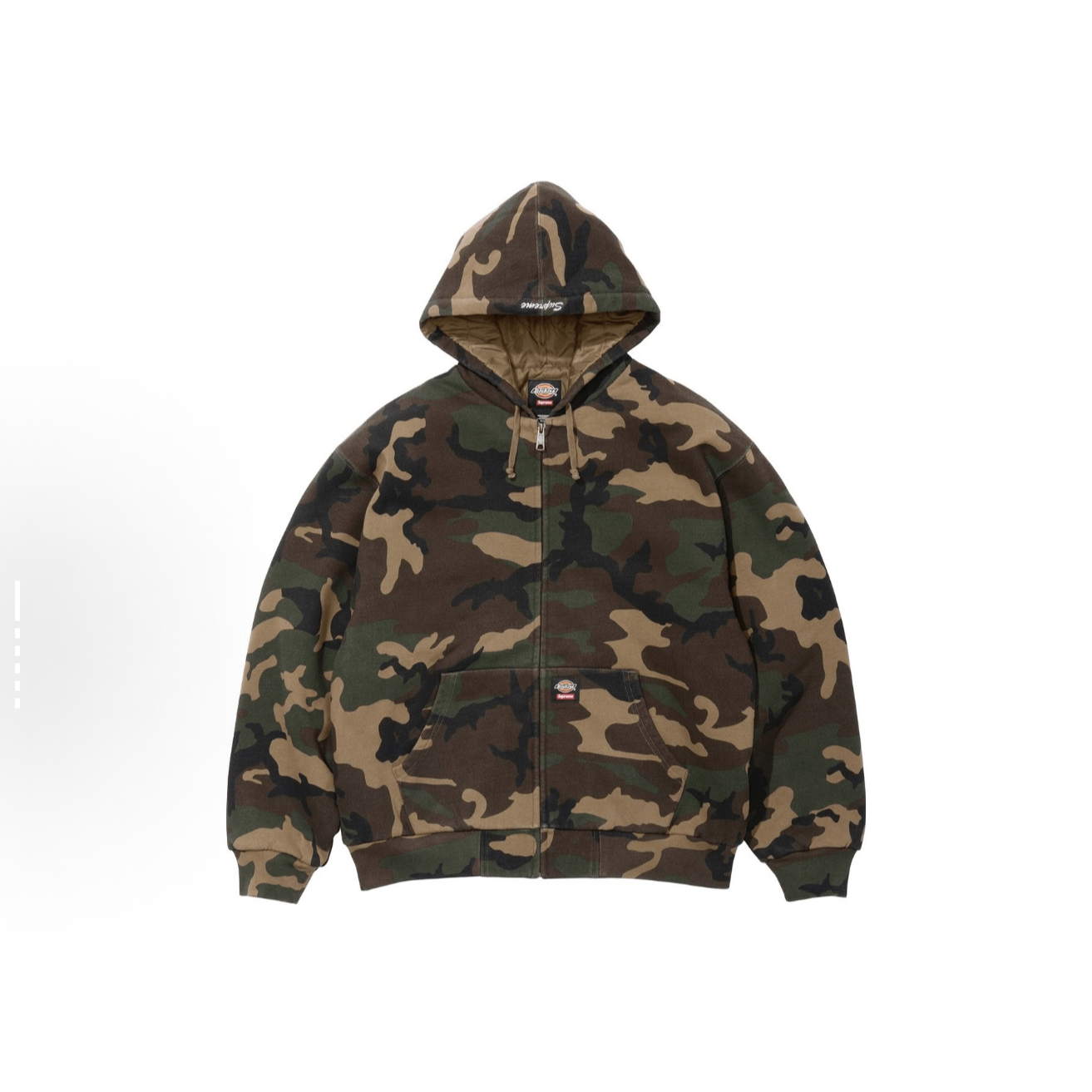 Supreme x Dickies FW25Quilted Lined Zip Up Hooded Sweatshirt