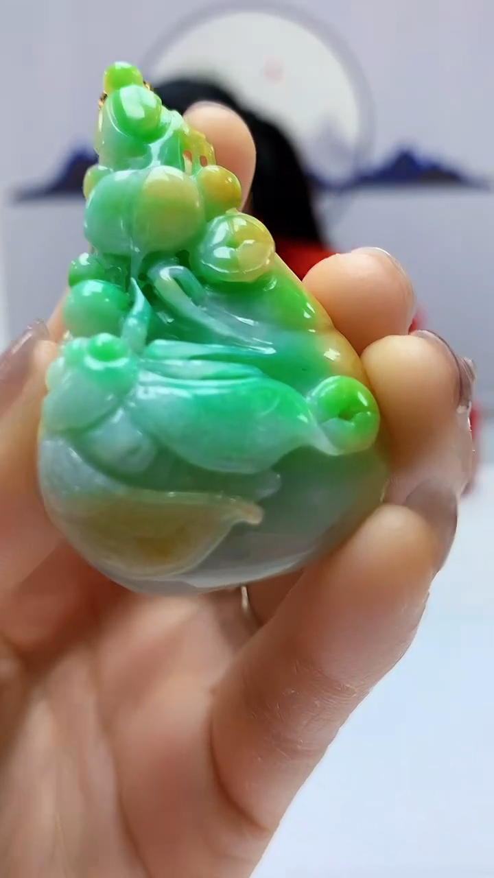 【闪购商品】定制翡翠未镶嵌4902ms-毛货126知了