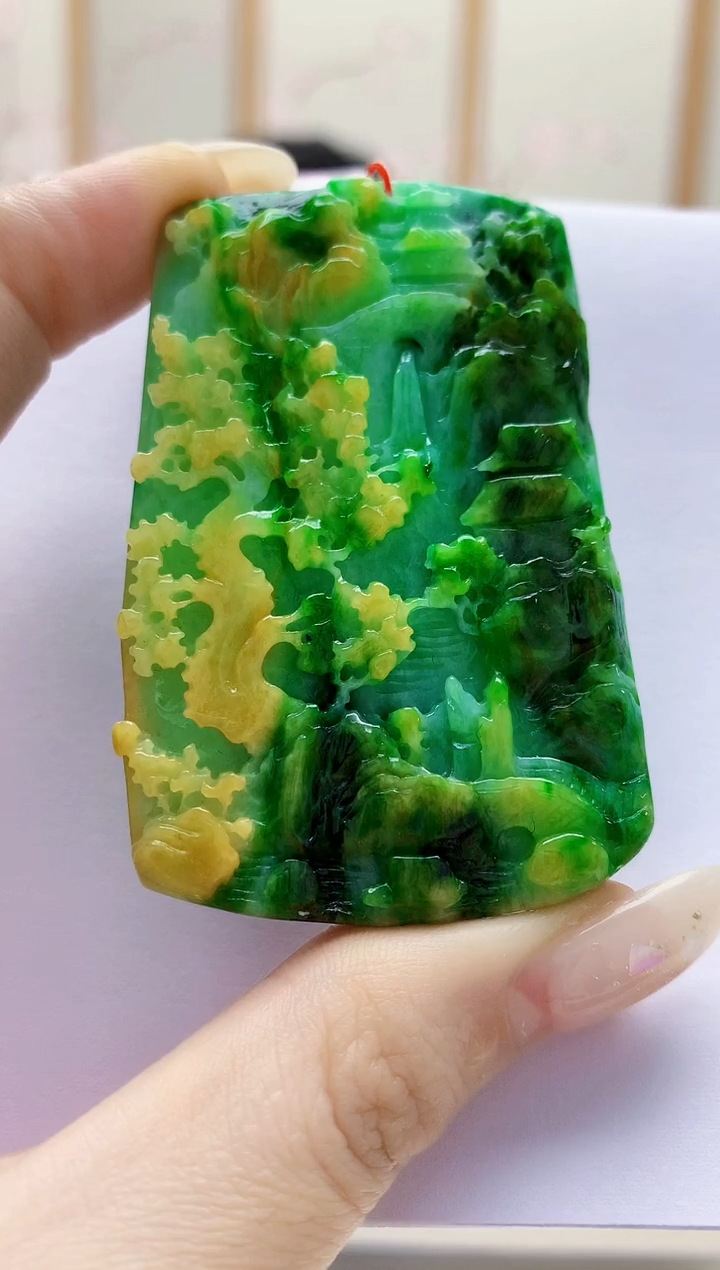 未镶嵌定制翡翠4852jw-毛货挂件63