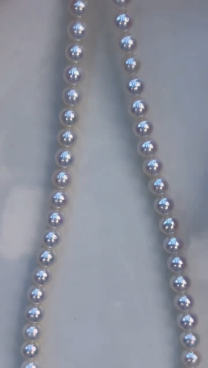 淡水珍珠银S925镶嵌项链5.75-6