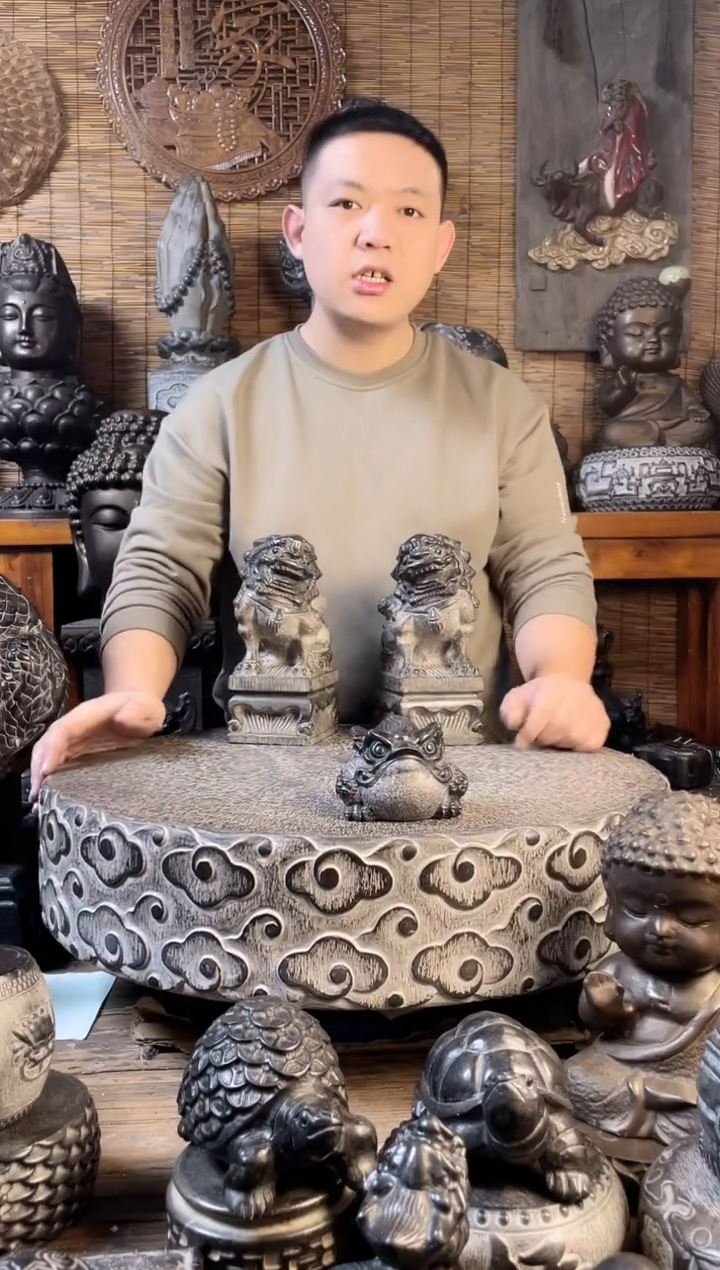 【闪购商品】10金蟾天然青石雕刻