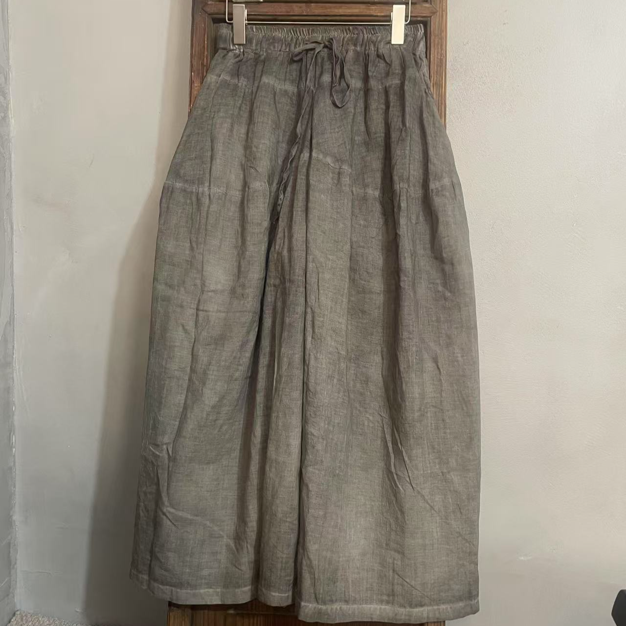 M23005B阔腿裤原创休闲裤宽松休闲夏季复古百搭直筒