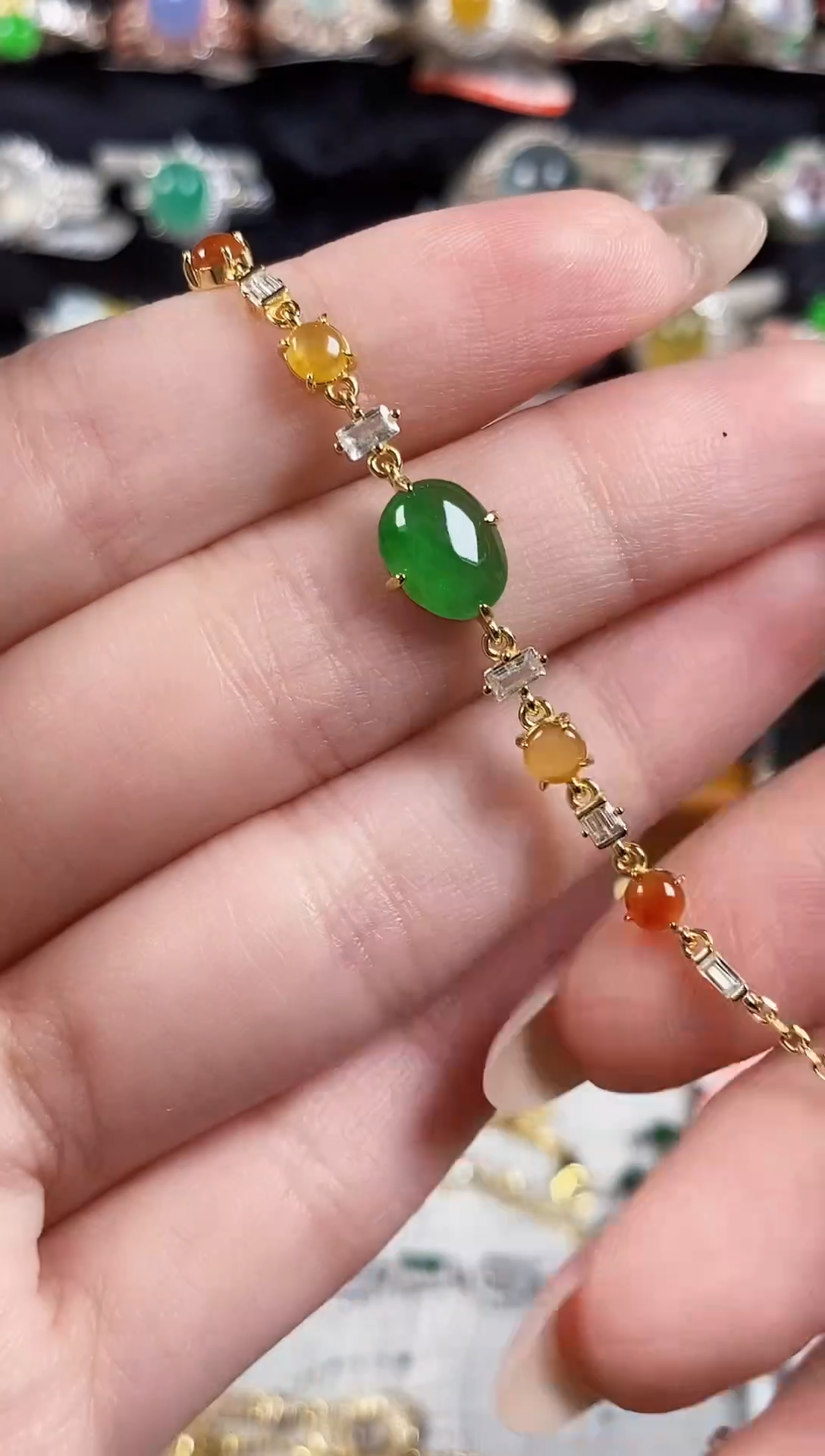 银S925镶嵌戒指翡翠 天然A货翡翠112