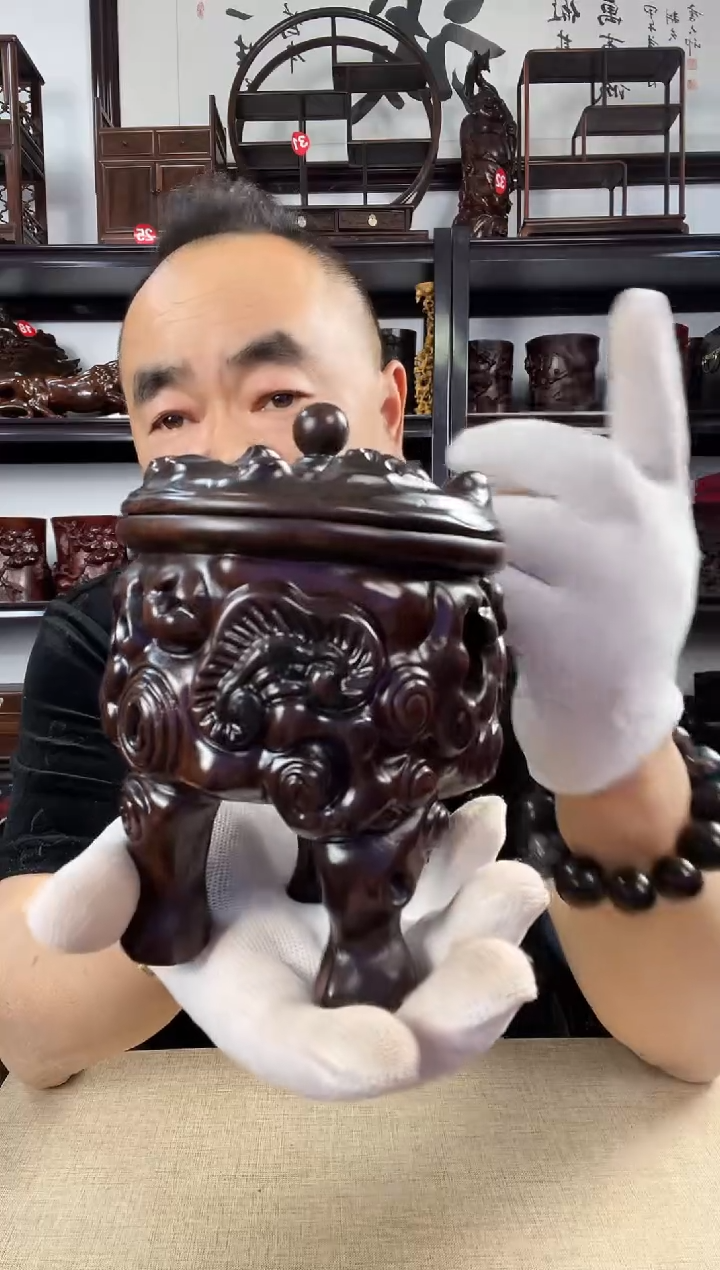 木老李红木工艺品717瑕疵