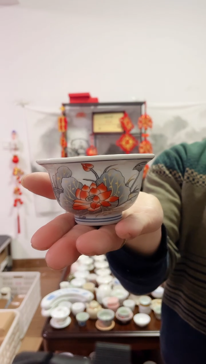 【闪购商品】【瓷心匠物】直播间福利专款荷花压手杯