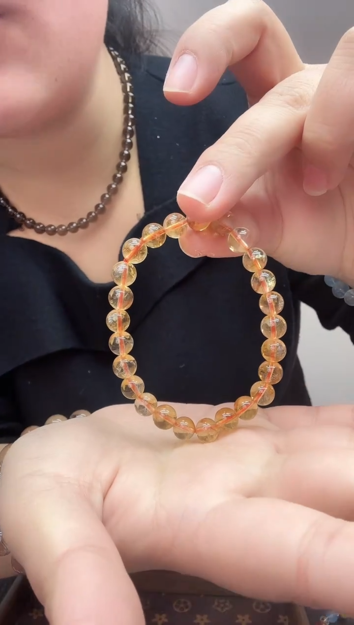 未镶嵌戒指水晶天然黄塔晶手链31