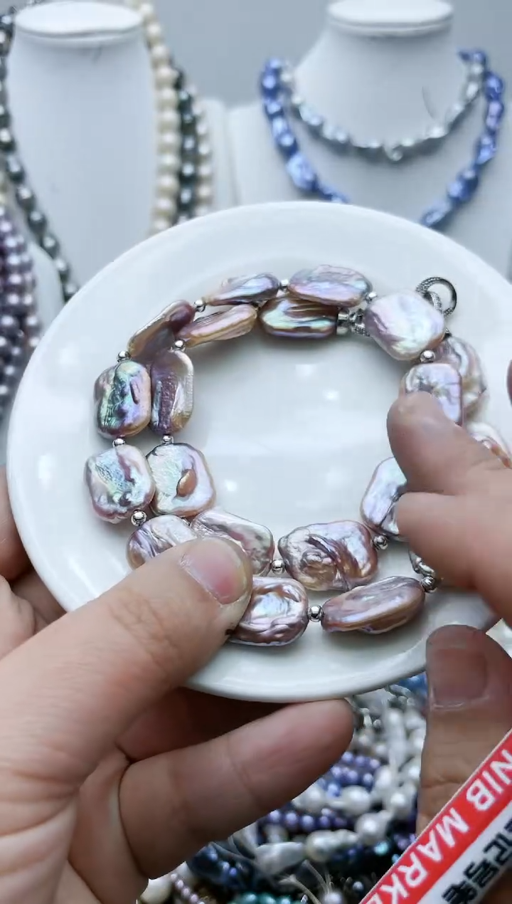 【闪购商品】淡水珍珠颈饰钛钢1