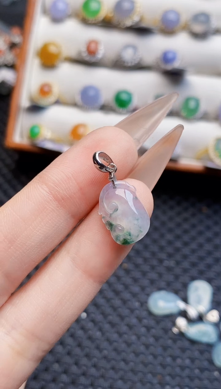 银S925镶嵌戒指翡翠1105