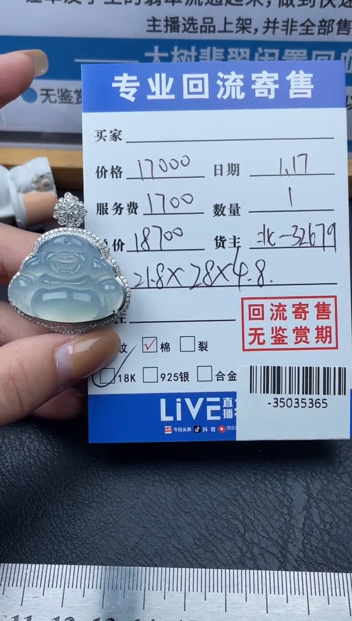 【闪购商品】翡翠颈饰18K金镶嵌多人-35035365