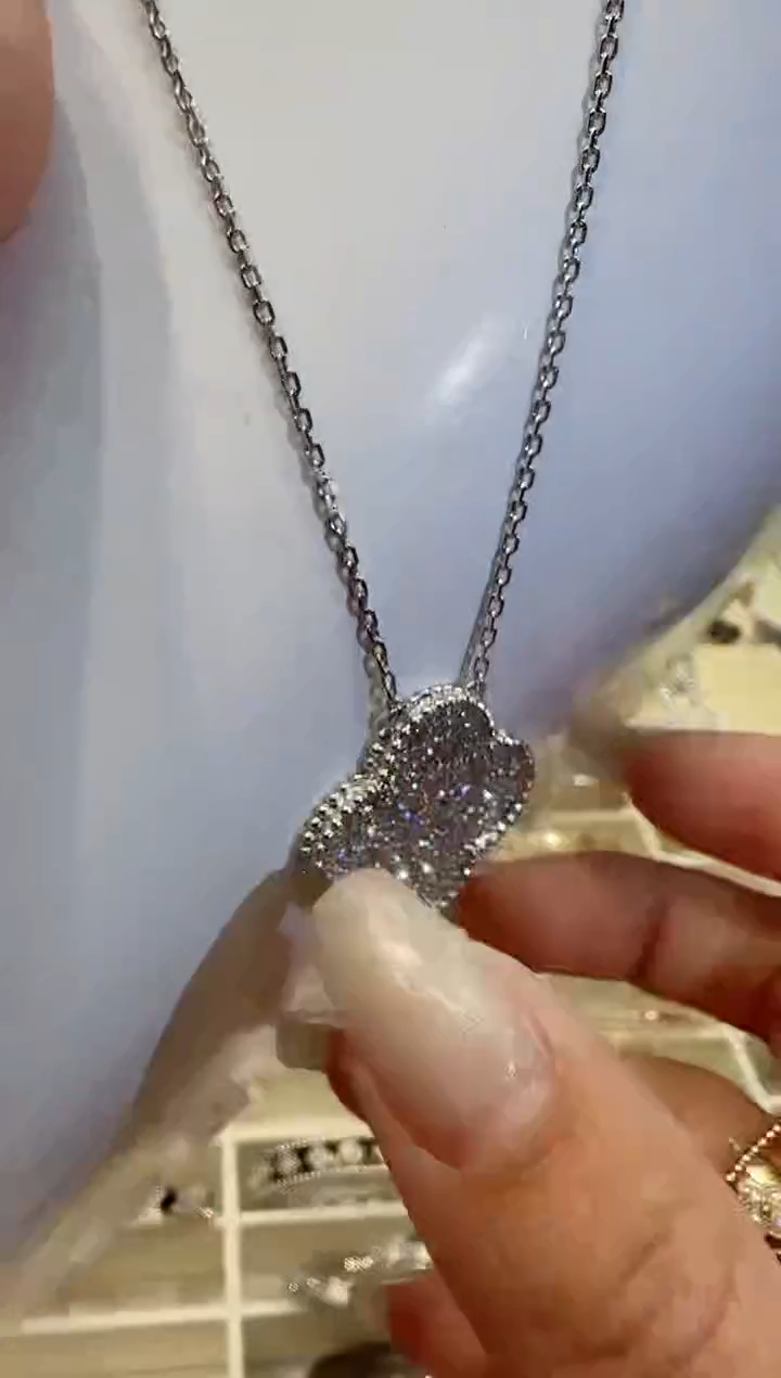 【闪购商品】钻石项链18K金镶嵌单层四叶草