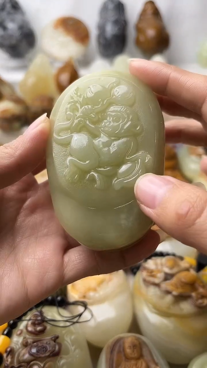 石材古青石棉纹正常不退换猴