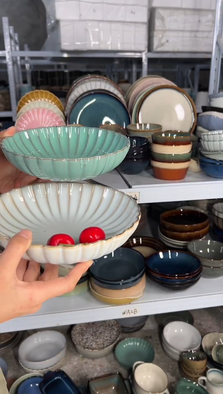 陶瓷外贸尾货瑕疵满20包邮X2深盘