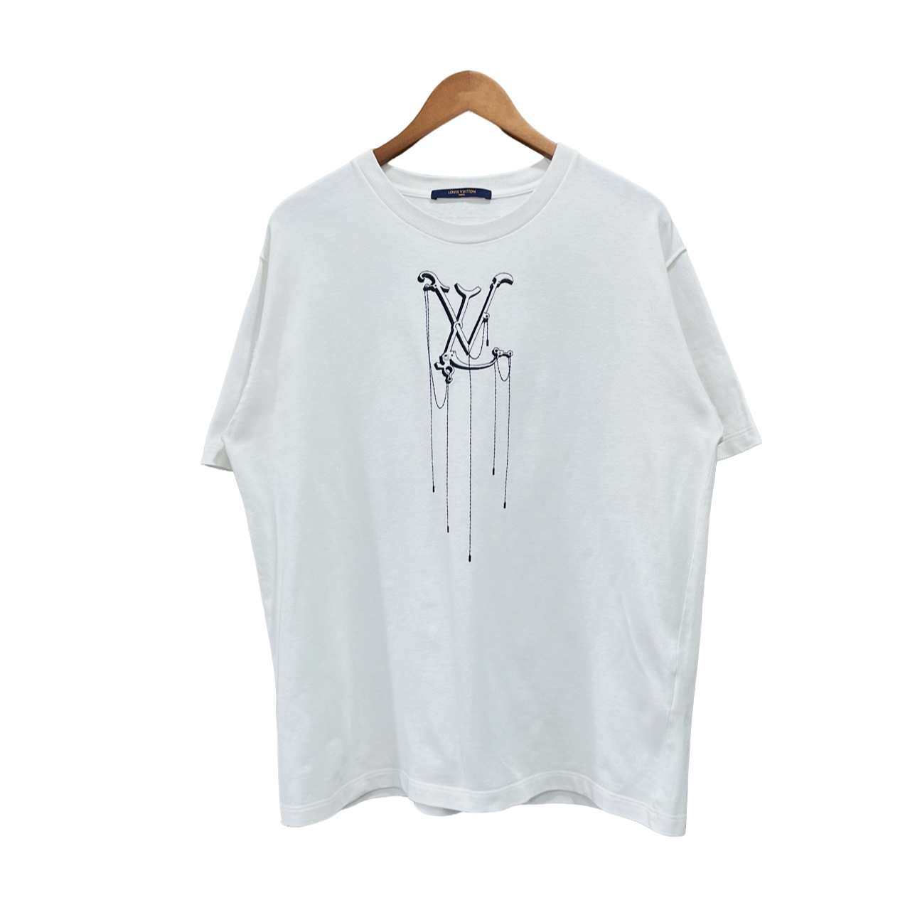 99新 LouisVuitton/路易威登 LV水滴吊坠刺绣logo短袖 XL码