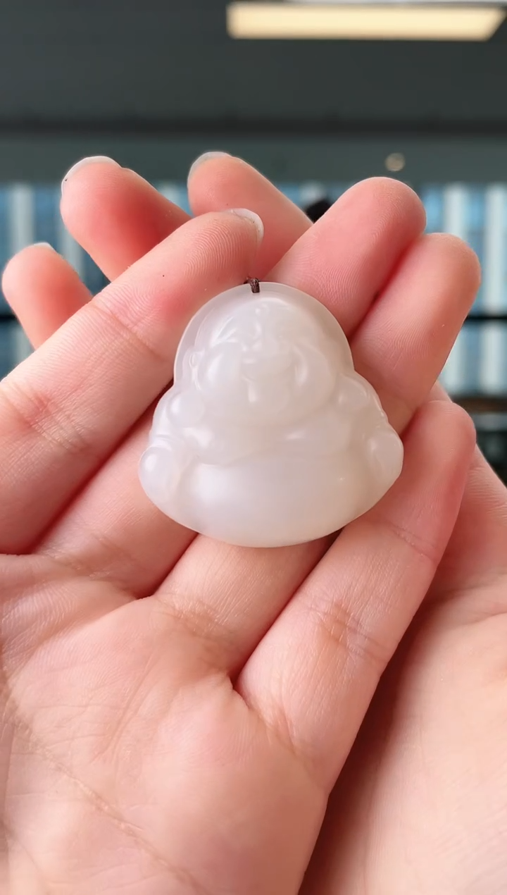 和田玉未镶嵌颈饰佛公 xp