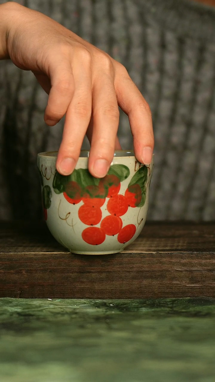 陶瓷青诗集手工手绘瓷器