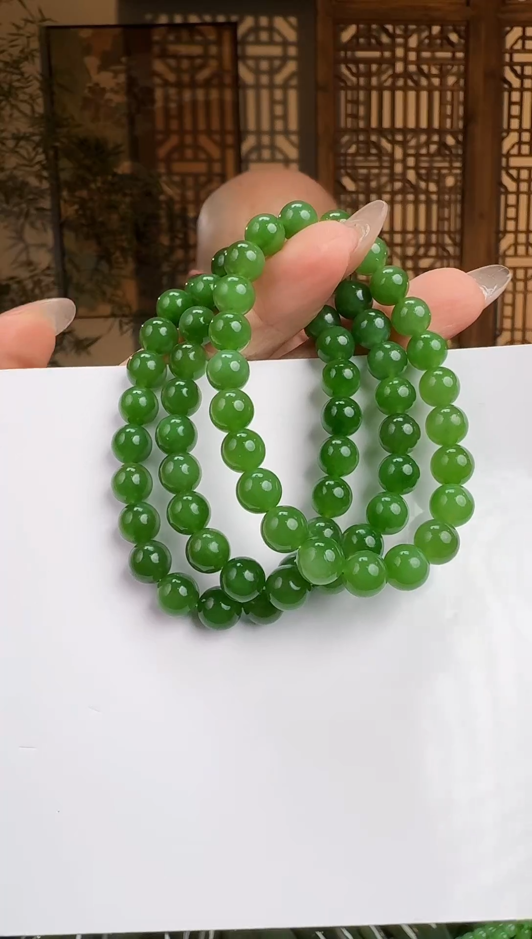 【闪购商品】和田玉手串未镶嵌碧玉卡8mm多样性发一件