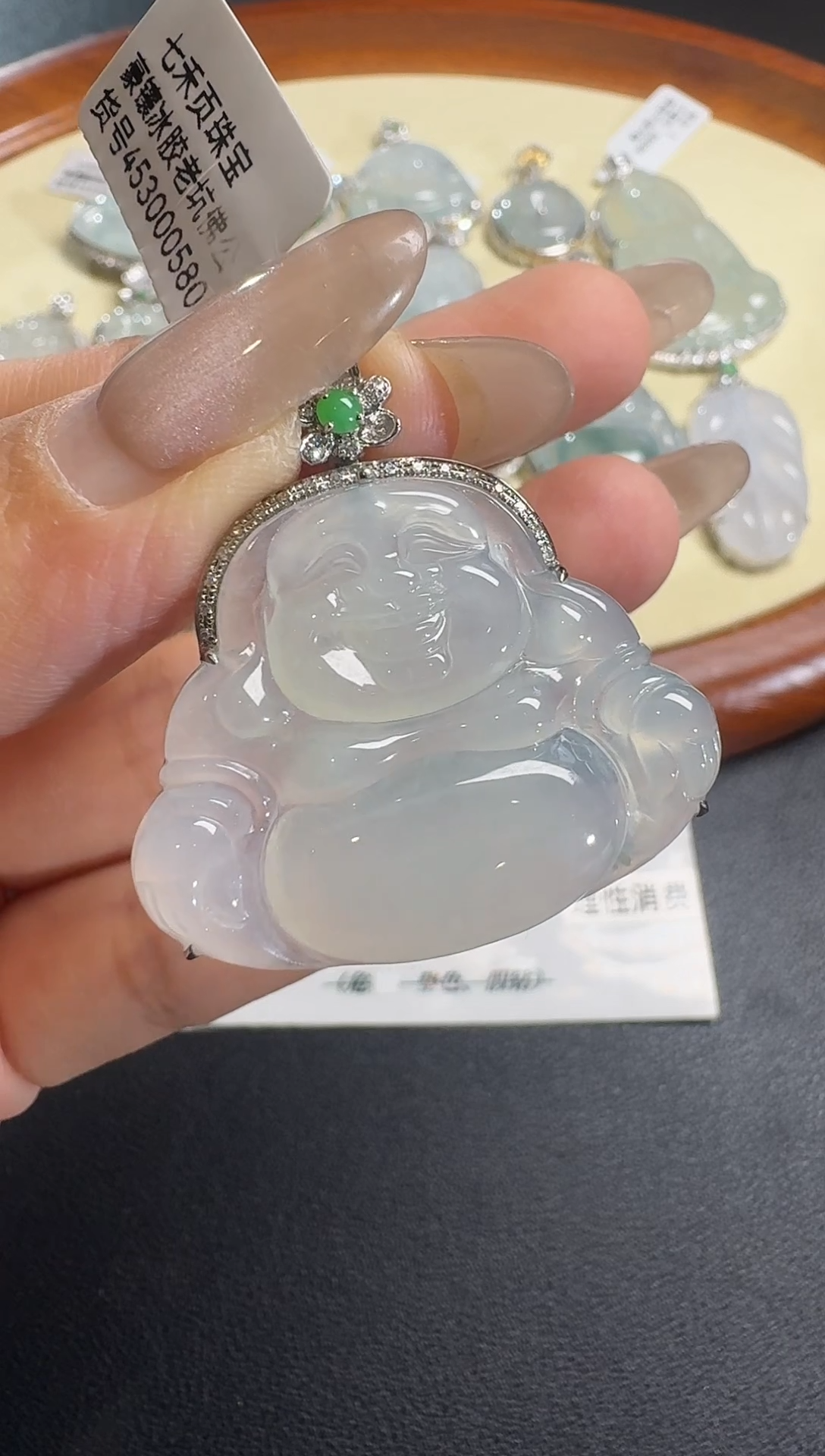 【闪购商品】翡翠颈饰18K金镶嵌【源头工厂】钻石镶嵌