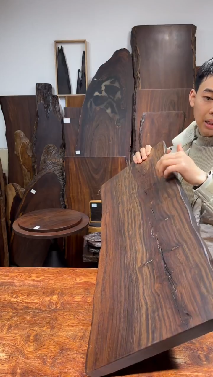 风车木（黑檀木）痴**梦尺寸73*30*3编号169