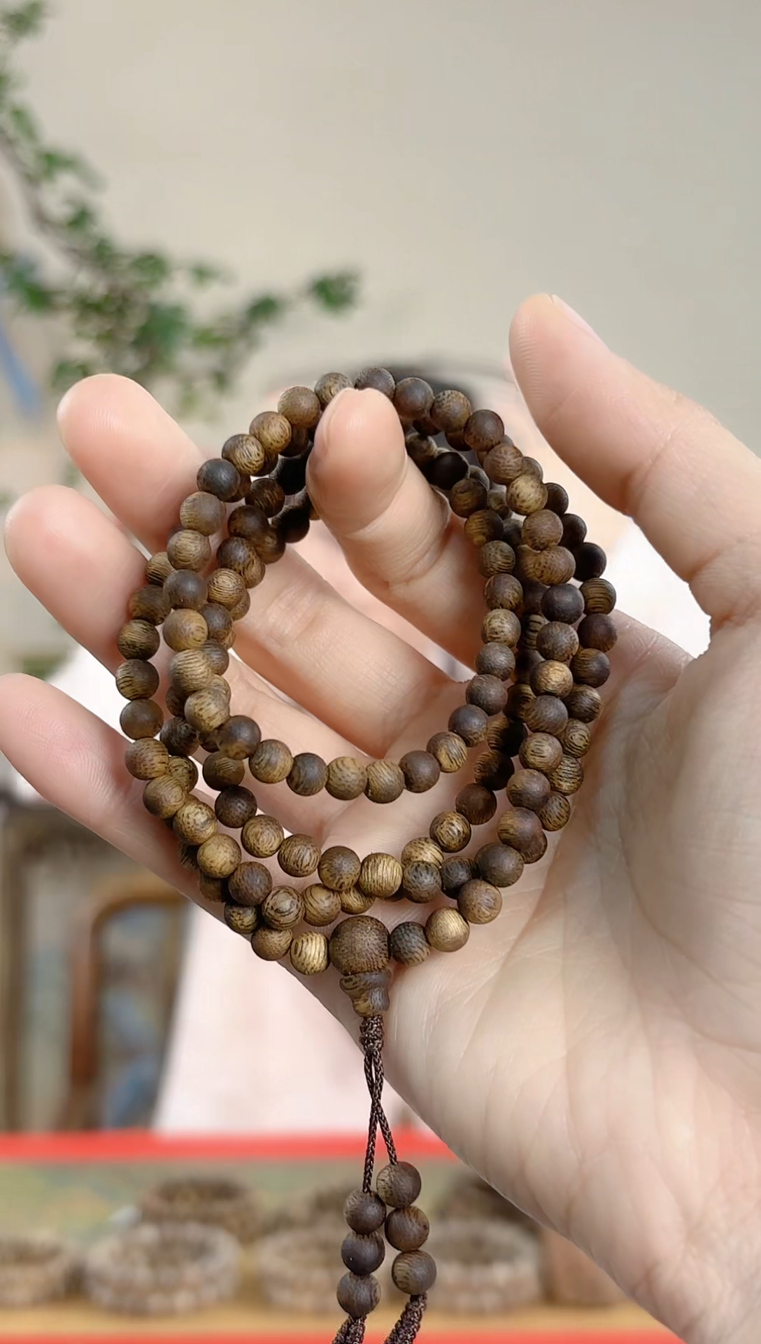【闪购商品】沉香手串海南莺歌绿棋乌身留疤5mm多圈多样性发货