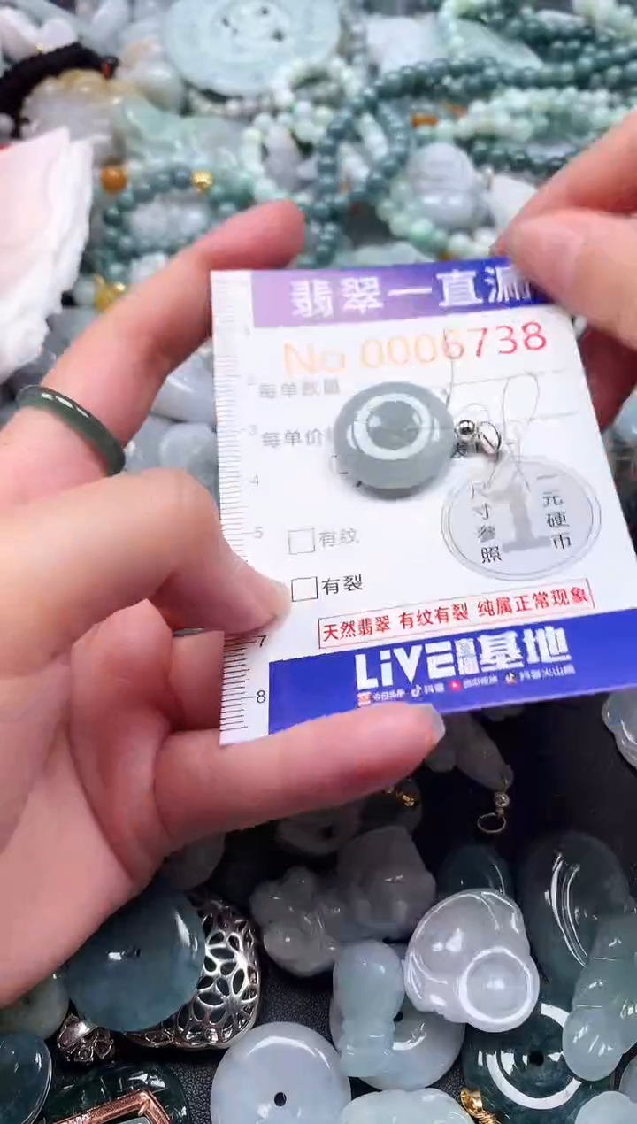 【闪购商品】翡翠吊坠(不含链)未镶嵌6738