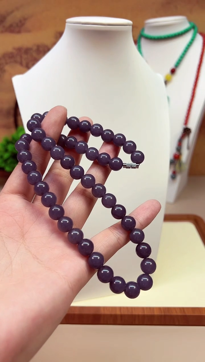 和田玉银S925镶嵌颈饰X10