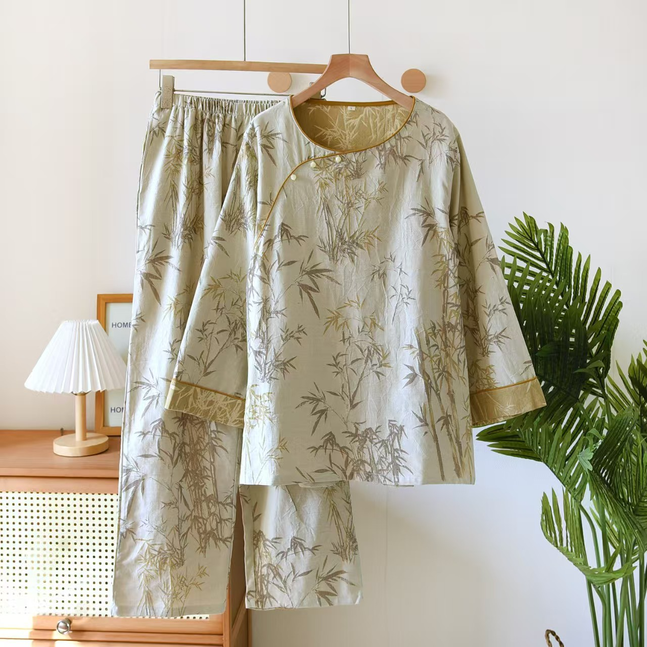 【国风竹子】罗布麻高定家居服休闲透气套装