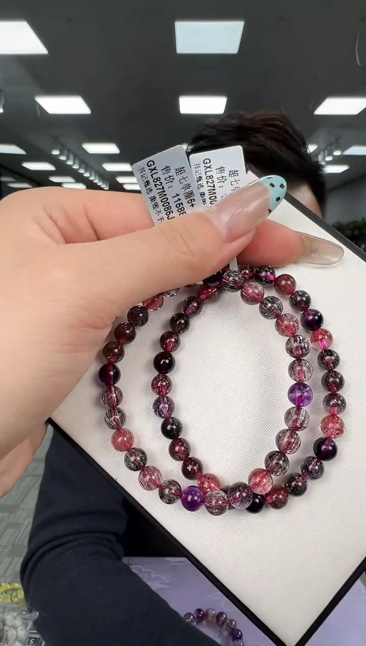 【闪购商品】水晶手链未镶嵌B34 GXL827约7mm多样性发一件