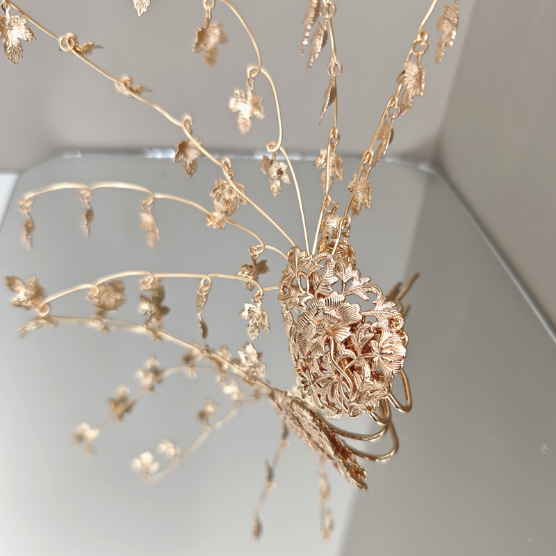 风雪初晴瑾年发冠手工气质汉服百搭复古风简约日常发饰远树发冠