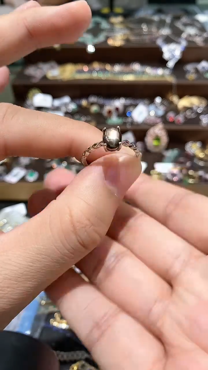 【闪购商品】星光蓝宝石戒指银S925镶嵌戒指