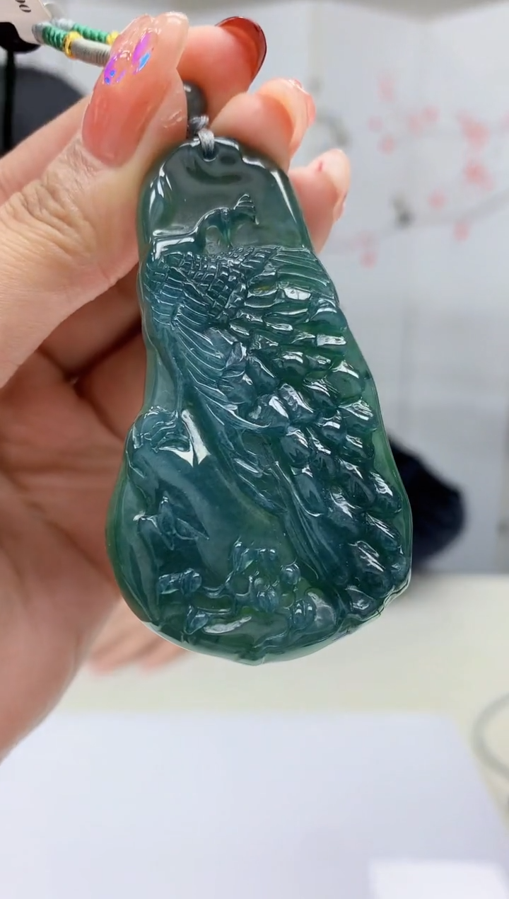 【闪购商品】定制翡翠未镶嵌3123MM-毛货挂件26