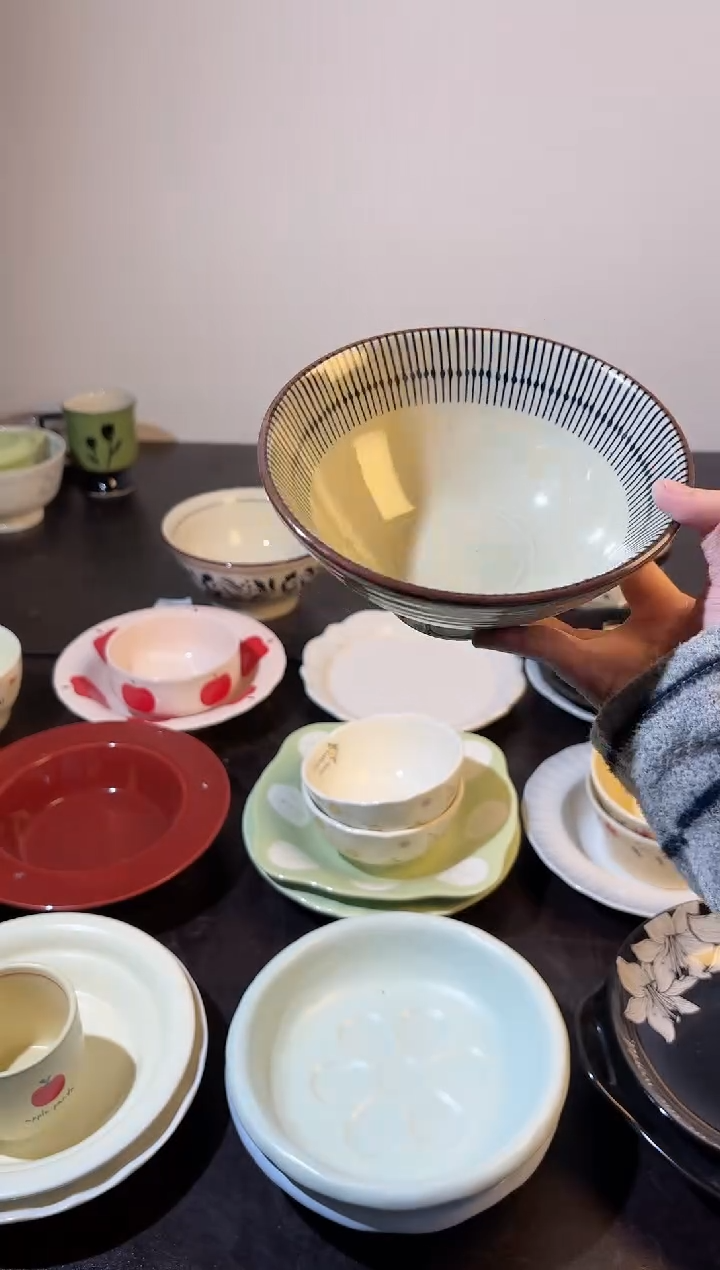 陶直播正品蓝雨面碗*2