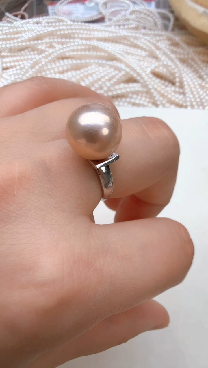 戒指银S925镶嵌淡水珍珠53