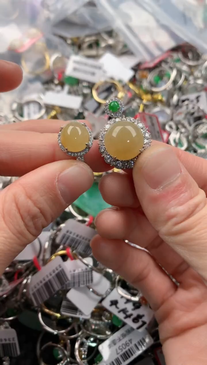 银S925镶嵌戒指翡翠111     4